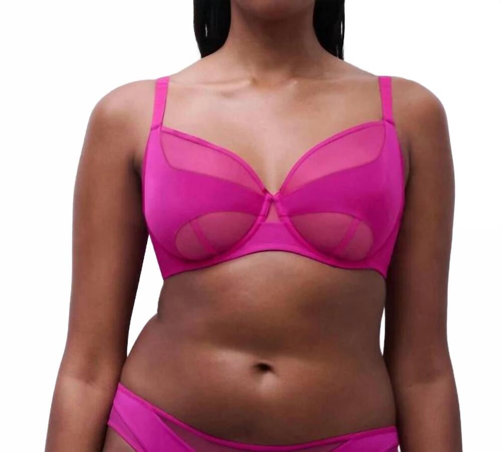 NEW CHANTELLE halo unlined underwire bra in london fuschia